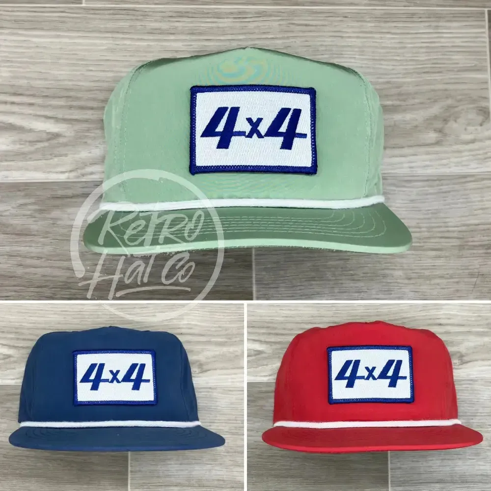 4x4 Off-road Patch on Retro Poly Rope Hat