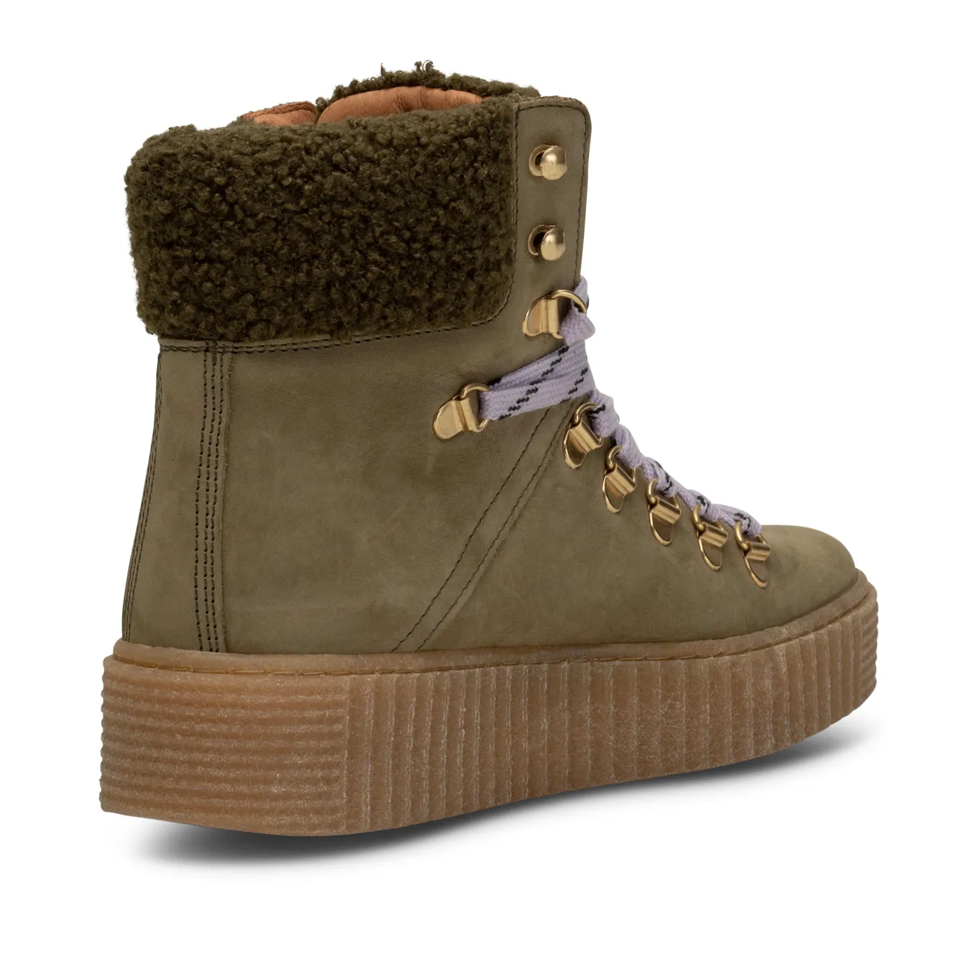 Agda Boot Nubuck Leather - KHAKI