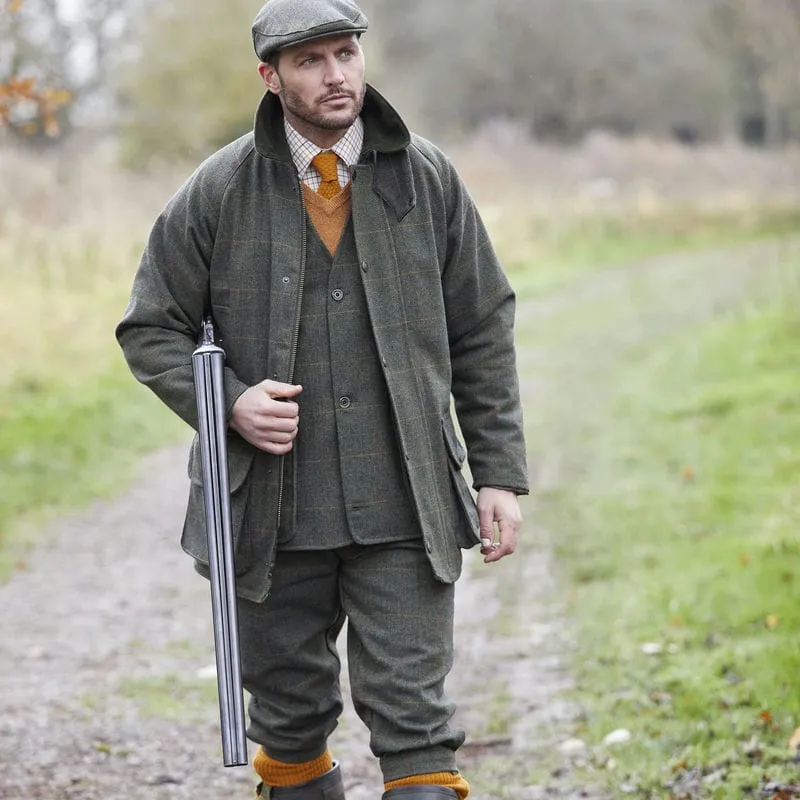 Alan Paine Rutland Tweed Waterproof Cap - Seaweed