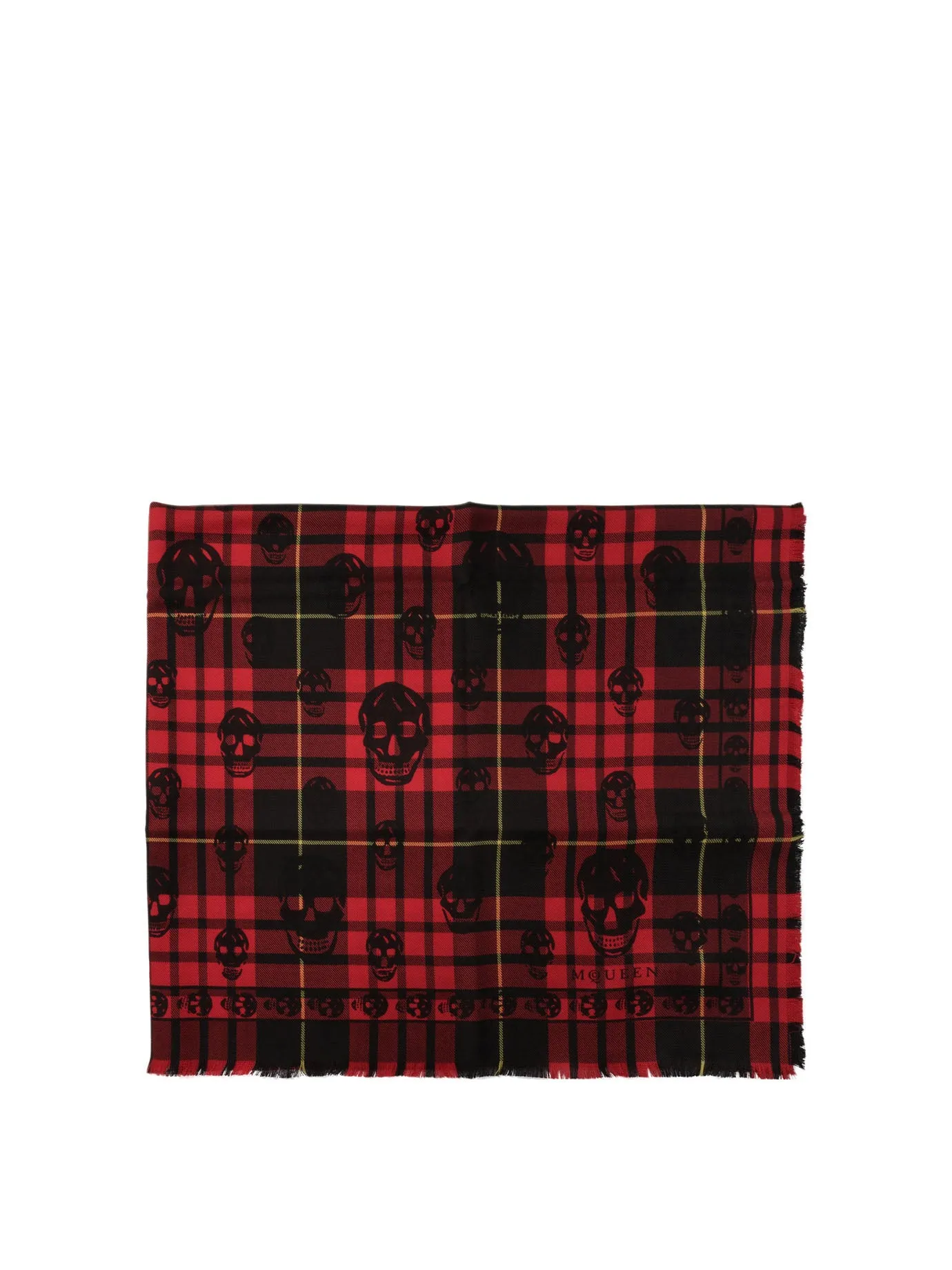 Alexander McQueen Tartan Skull Foulard