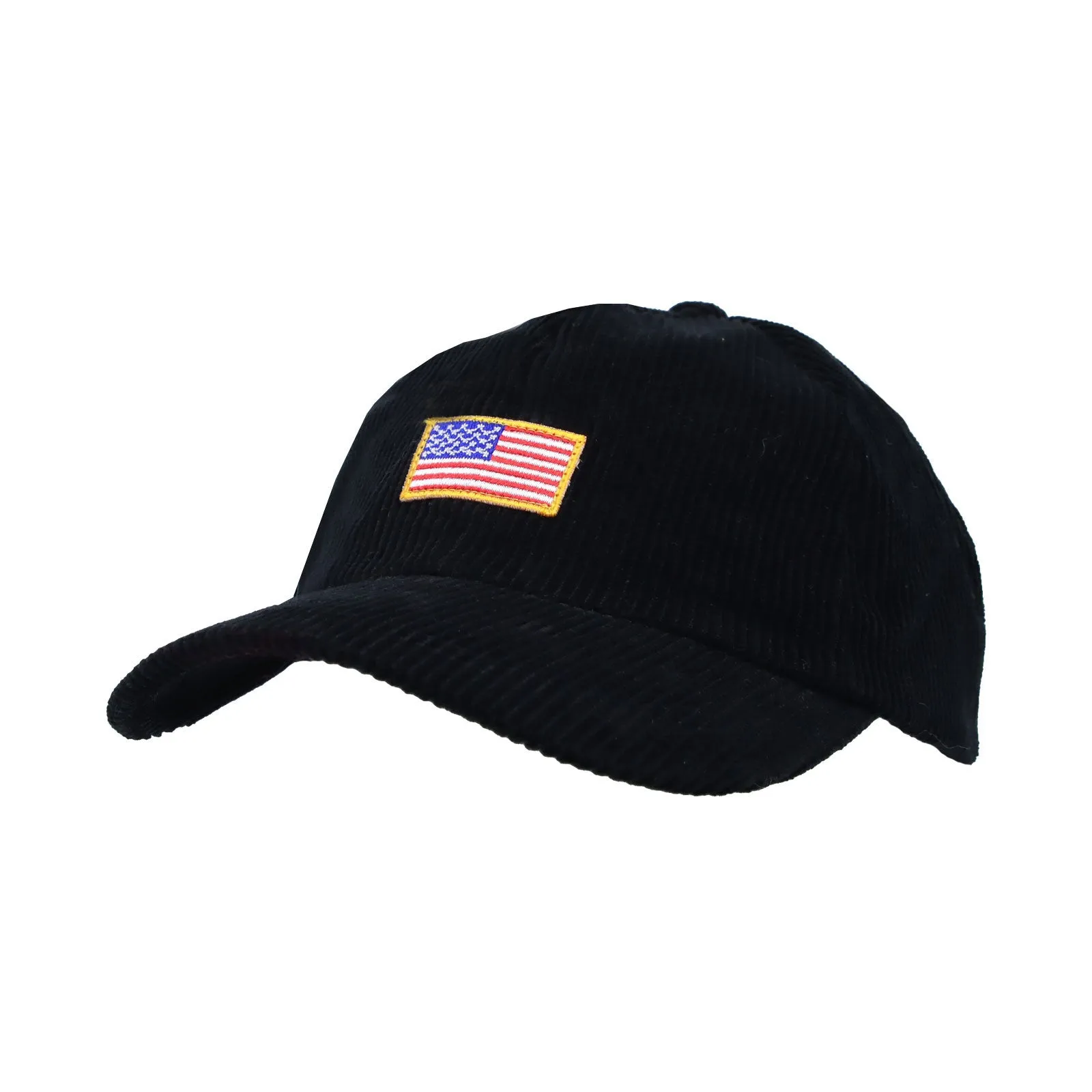 American Flag Hat Corduroy Baseball Dad Cap Adjustable MU21390