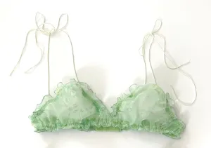 Anaphora Bralette Green Chiffon