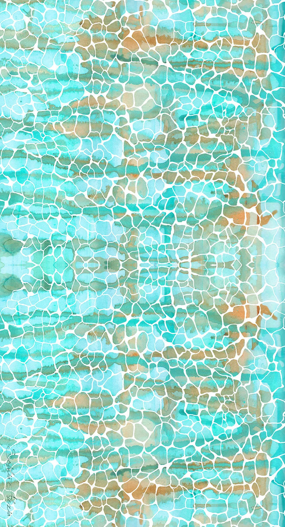 AQUA PEBBLES SILK SARONG