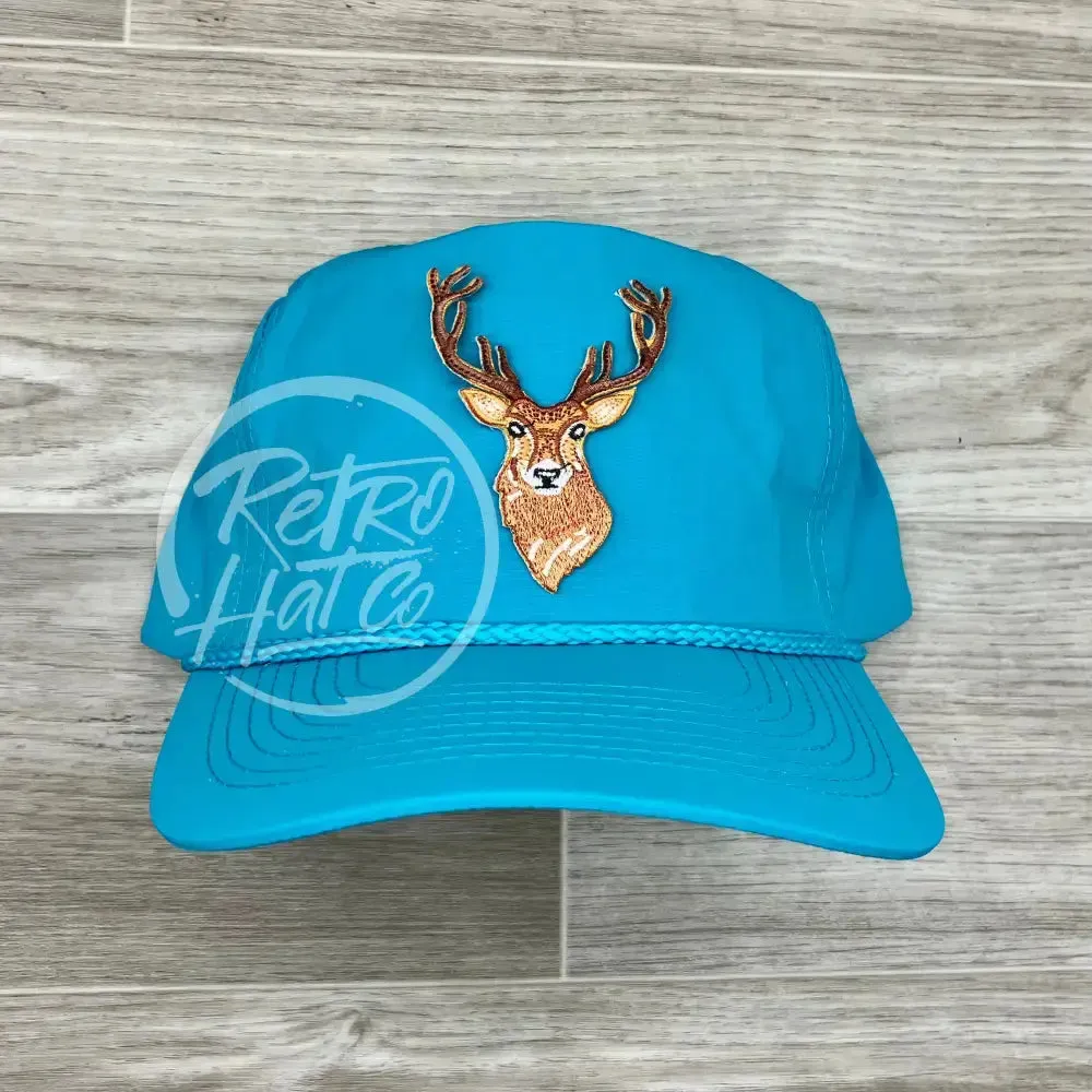 Big Buck / Deer on Neon Nylon Retro Rope Hat