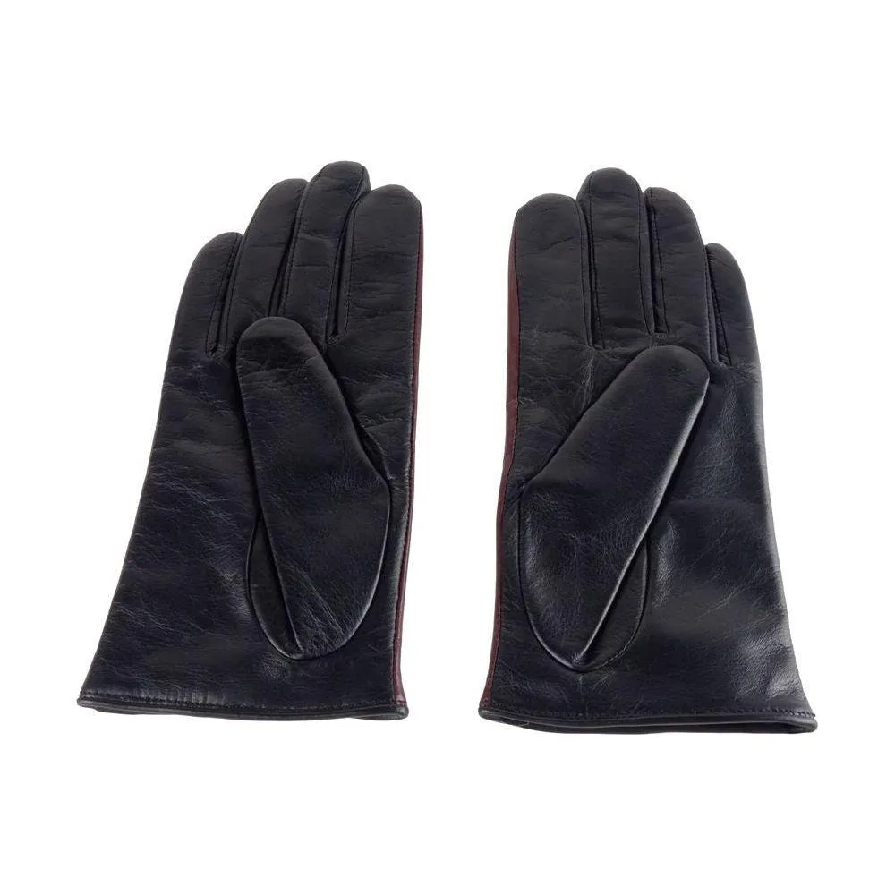 Cavalli Class Elegant Lambskin Leather Gloves