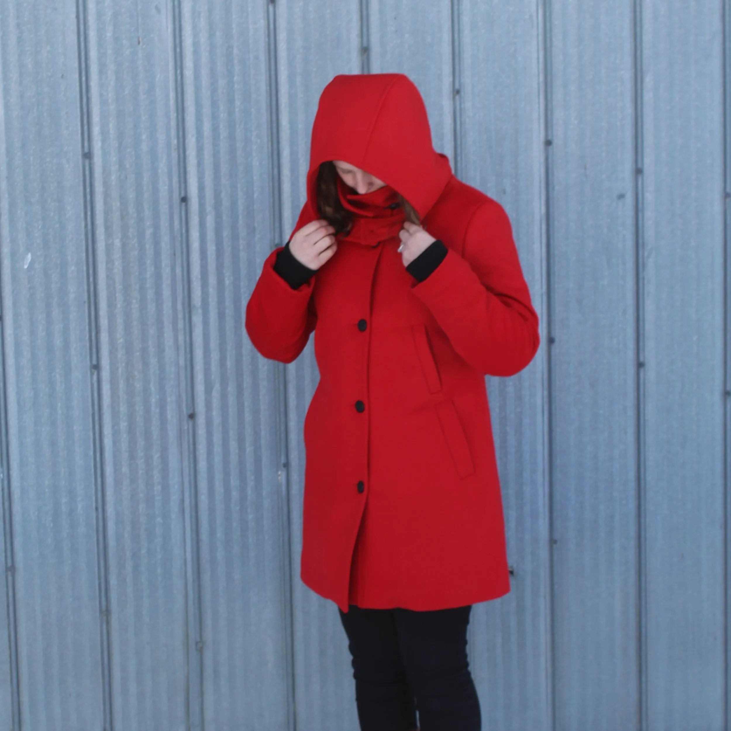 Classic Fitted Wool Coat - Women's