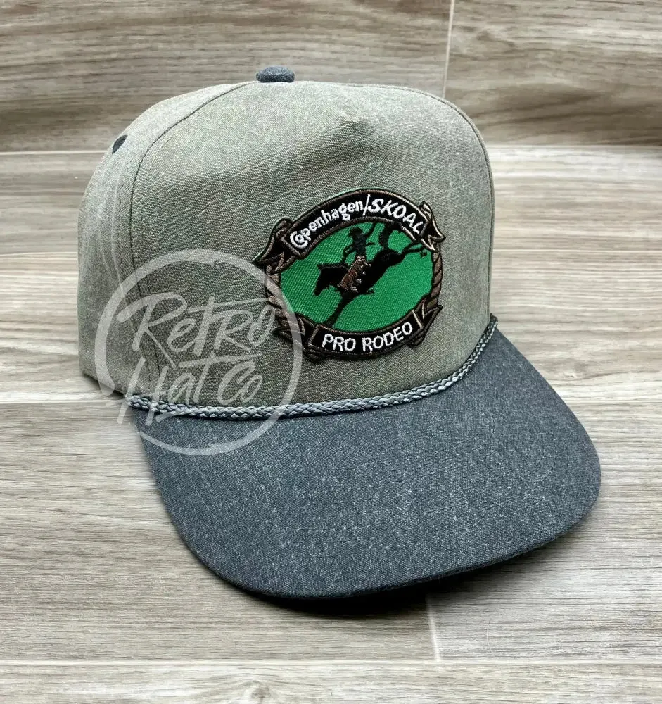 Cope / Skoal Pro Rodeo on Stonewashed Sand/Charcoal Retro Rope Hat