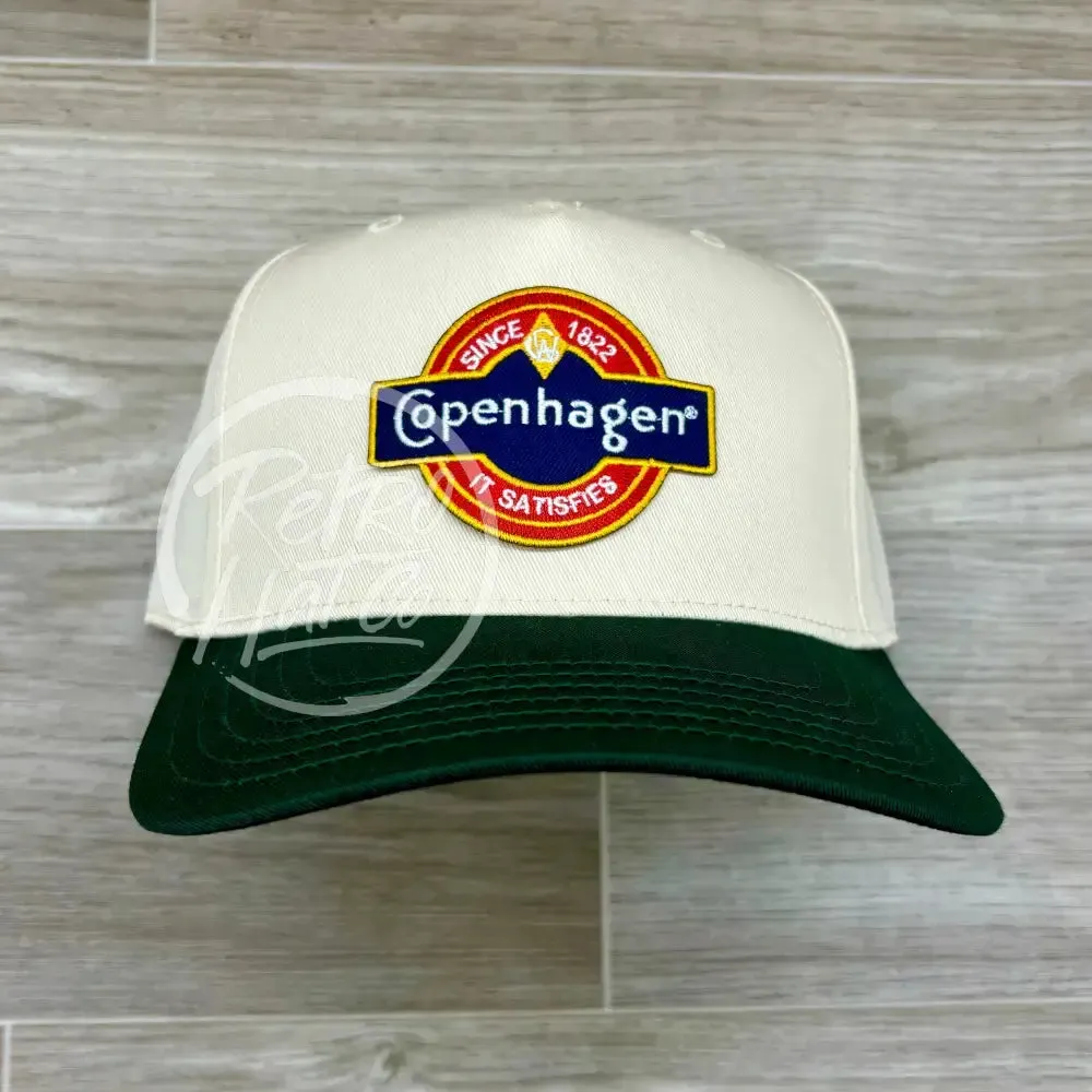 Copenhagen Patch on Natural/Green Retro Hat