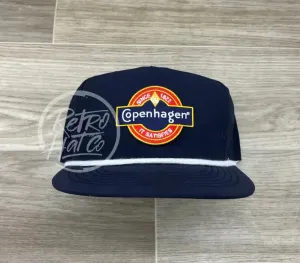 Copenhagen Patch on Navy Retro Poly Rope Hat