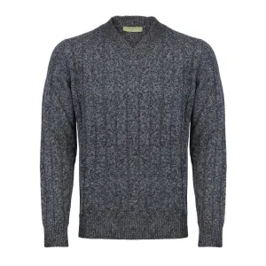 CORNELIANI V Neck Wool Knit CHARCOAL