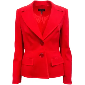 Escada Red Wool Classic Blazer