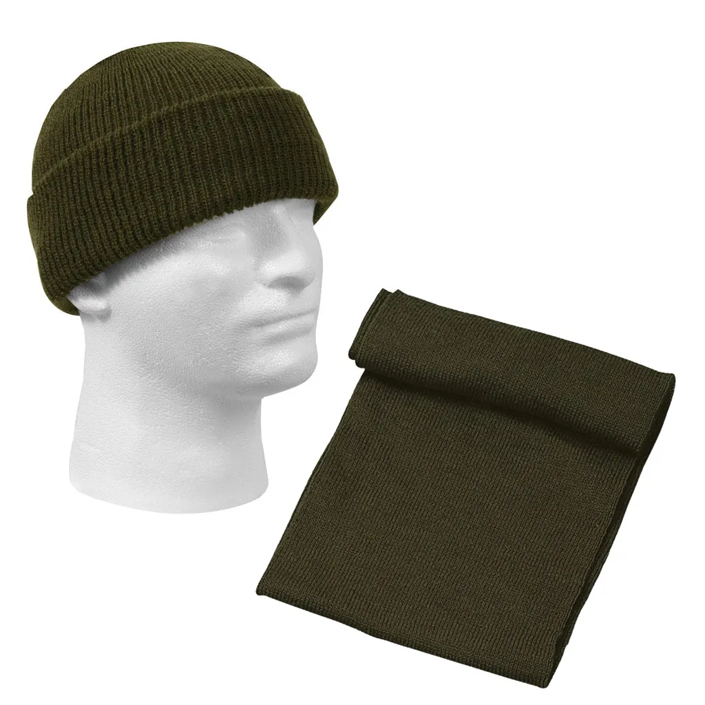 G.I. 100% Wool Scarf & Watch Cap COMBO