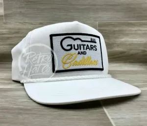 Guitars & Cadillacs on White Classic Rope Hat