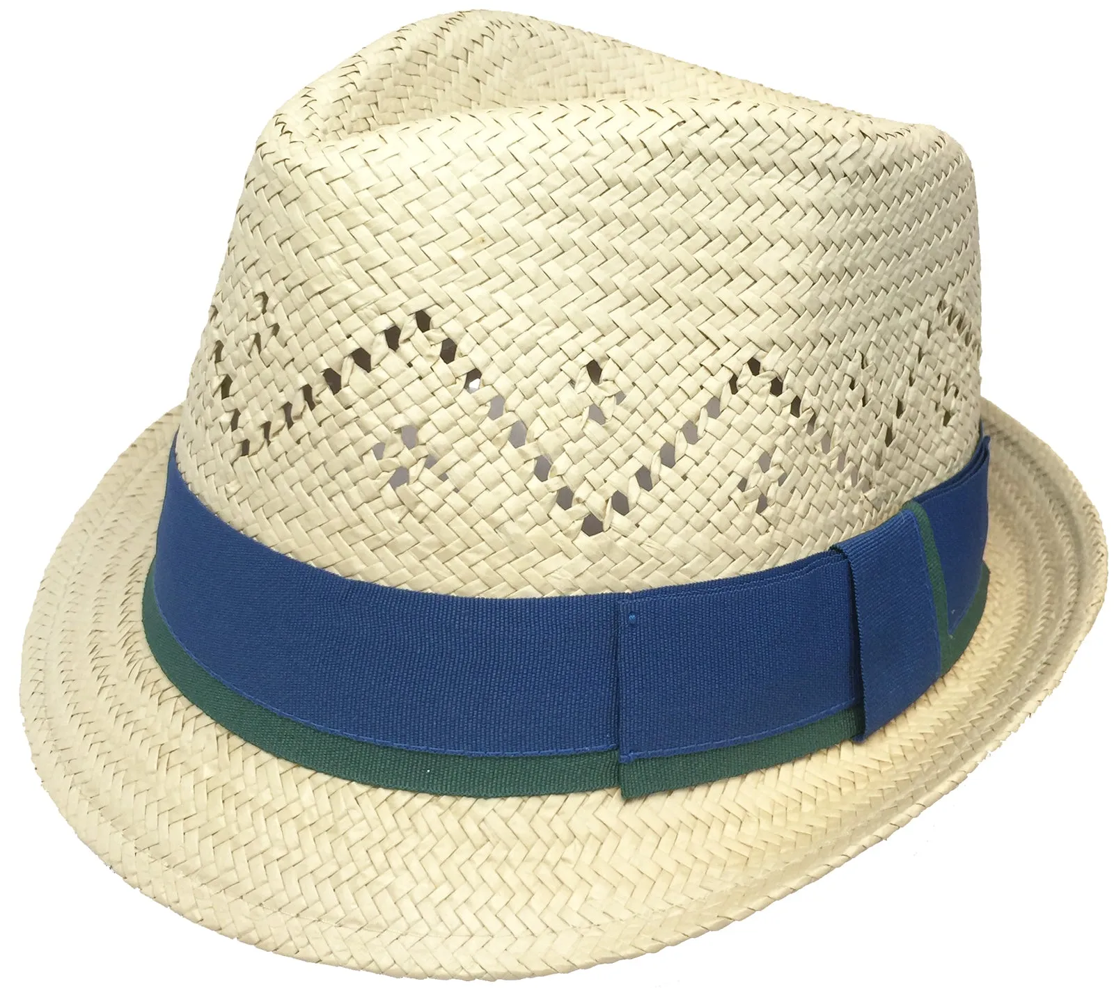 Headchange Toyo Straw Fedora Vented Crown Trilby