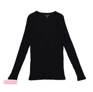 Lovley Littles The Ribbed Women's Tee Black