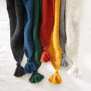 NARBU Triangle Wool Tassel Shawl Scarf (WS)