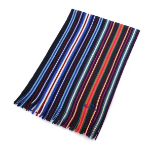 Paul Smith Spectrum Stripe Scarf in Navy