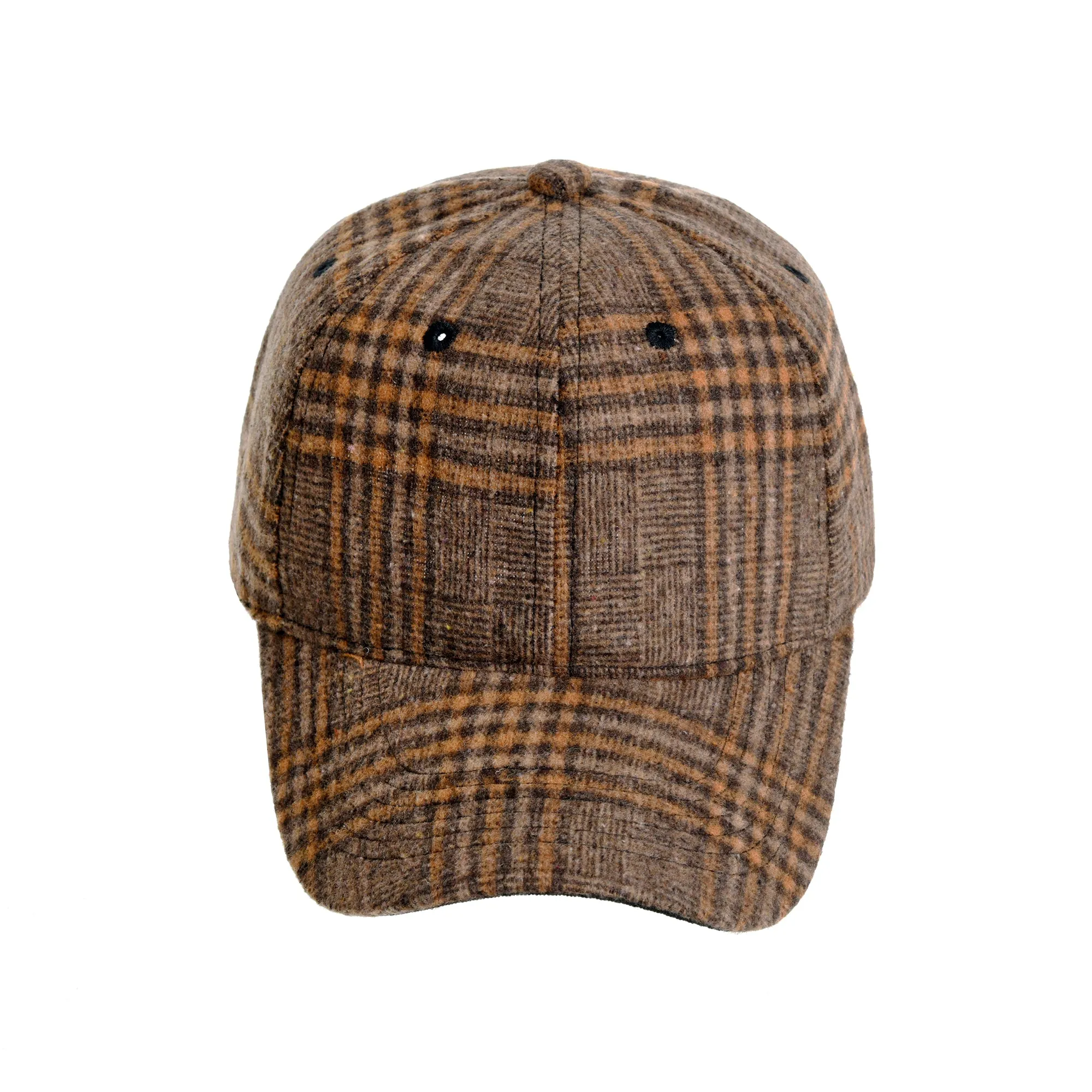 Plaid Checked Baseball Cap Winter Soft Outdoor Dad Hat YZ10098