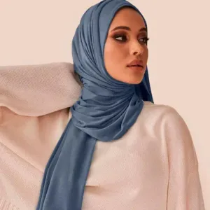 Plain Soft Muslim Chiffon Hijab Shawls Scarf | Modal Cotton Jersey Hijabs for Women, Voile Head Wraps