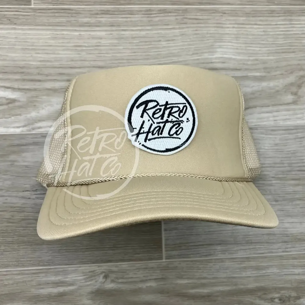 Retro Hat Co. Brand Patch on Solid Meshback Trucker