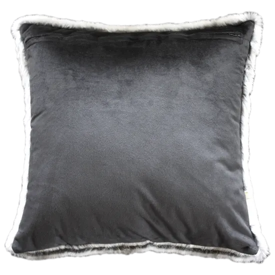 Silver Marten Faux Fur Cushion