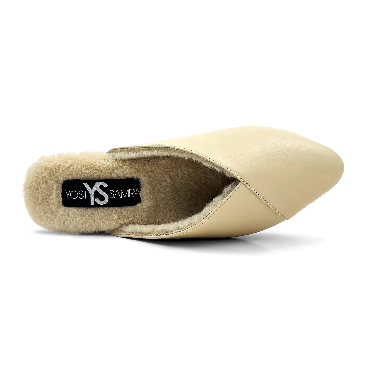 Valentina Slipper Mule in Nude Leather